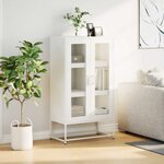 vidaXL Buffet haut blanc 68x39x123 cm acier