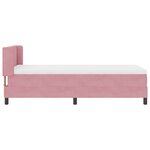 vidaXL Lit à ressorts avec tête de lit Rose 200 x 100 cm Velours