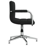 Vidaxl chaise pivotante de bureau noir tissu
