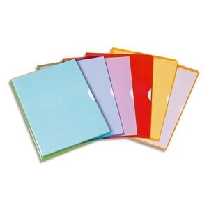 Sachet de 10 pochettes-coin Fard'liss bleu en PVC 20/100e ELBA