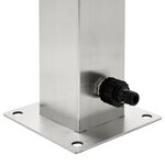 vidaXL Colonne à eau de jardin carrée Acier inoxydable 95 cm