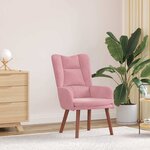 Fauteuil Relaxant en Velours Rose