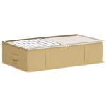 vidaXL Boîte de rangement avec fenêtre transparente Crème
