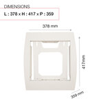 Support grillage rigide & palissade blanc crème mat sablé ral 9010ms