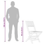 vidaXL Chaises de jardin pliantes lot de 2 47x61x90cm bois massif teck