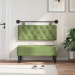 vidaXL Tête de lit suspendue Vert clair Velours