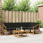 vidaXL Ensemble de canapés d'extérieur 6 pc Naturel et Noir