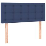 vidaXL Sommier à lattes de lit avec matelas LED Bleu 90x200 cm Tissu