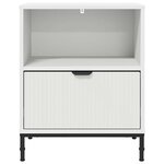 vidaXL Table de chevet Blanc 49 x 36 x 61 cm Bois d'ingénierie