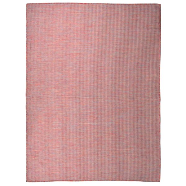 vidaXL Tapis à tissage plat d'extérieur 120x170 cm Rouge