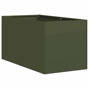 vidaXL Jardinière vert olive 40x80x40 cm acier laminé à froid