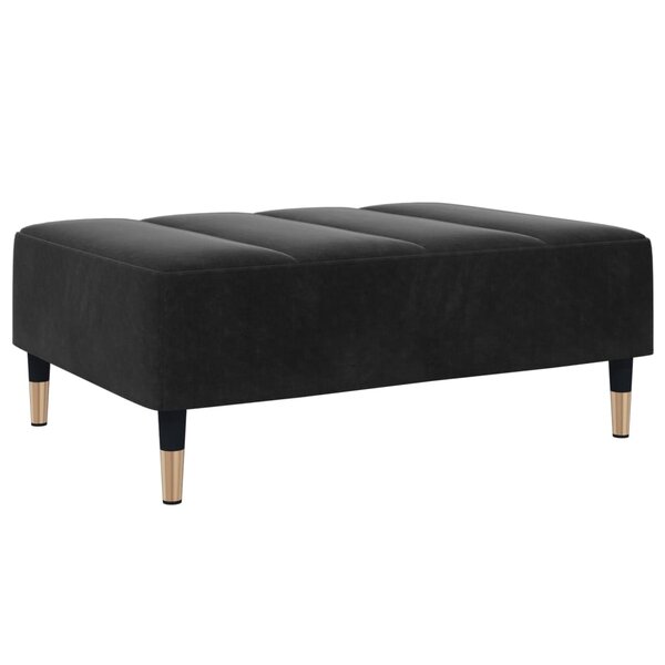 vidaXL Repose-pied noir 77x55x31 cm velours