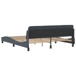 vidaXL Cadre de lit sans matelas gris foncé 180x200 cm velours