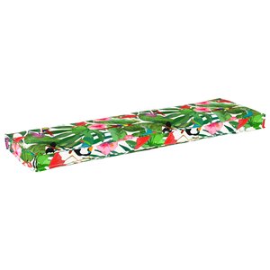vidaXL Coussin pour banc de palette Floral Multicolore 140 x 40 x 8 cm