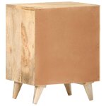 vidaXL Table de chevet sculptée 40x30x50 cm Bois de manguier massif
