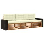 vidaXL Ensemble de canapés d'extérieur 3 pc Naturel et Crème Polyester