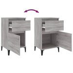 vidaXL Table de chevet sonoma gris 40x35x70 cm
