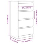 vidaXL Buffet chêne sonoma 37 5x35x76 cm bois d'ingénierie