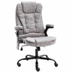 Chaise fauteuil siège de bureau informatique étude de massage clair similicuir daim gris 02_0024008
