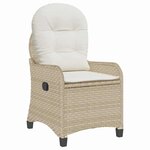 vidaXL Fauteuil inclinable Beige 56 x 66 x 95 cm polyrotin