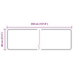 vidaXL Coureur de Tapis MARSA Noir 80 x 350 cm Polyester et PVC