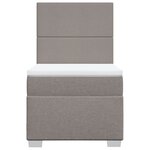 vidaXL Sommier à lattes de lit avec matelas Taupe 80x200 cm Tissu