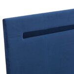 vidaXL Cadre de lit avec LED sans matelas bleu tissu 160x200 cm