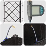 vidaXL Pots de jardin Marron 40 x 40 x 142 cm Acier