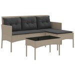 vidaXL Ensemble de canapé de jardin avec coussin 2 Pièces polyrotin