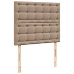 vidaXL Sommier à lattes de lit avec matelas Cappuccino 120x200 cm