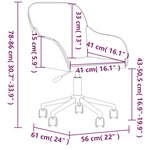 vidaXL Chaise pivotante de bureau Rouge bordeaux Velours