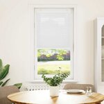 vidaXL Store plissé blanc 55x150 cm largeur du tissu 54 4 cm polyester
