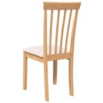vidaXL Chaises à manger coussins 2 Pièces naturel bois massif caoutchouc