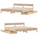 vidaXL Cadre de lit sans matelas 160x200 cm bois massif de pin