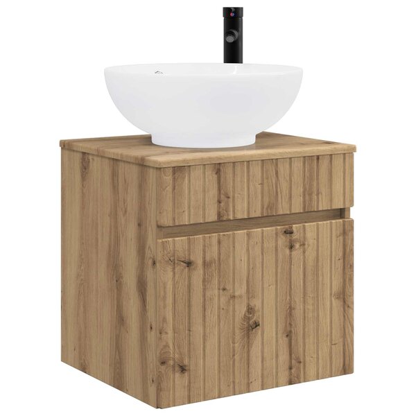 vidaXL Meuble de lavabo mural Chêne artisanal 49 x 44 5 x 66 5 cm