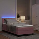 vidaXL Lit à ressorts avec matelas Rose 100 x 200 cm Velours