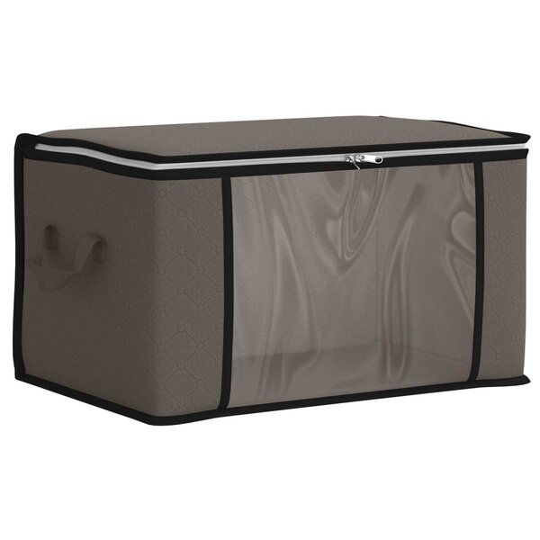 vidaXL Boîte de rangement avec fenêtre latérale transparente Gris