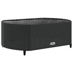 vidaXL Salon de jardin 5 Pièces avec coussins noir résine tressée