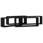 Set de 4 étagères murales vidaXL - Chêne noir - 60x15x23 cm - Fabriqué en bois reconstitué