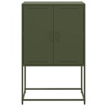 vidaXL Buffet haut vert olive 68 5x38 5x107 cm acier