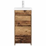 vidaXL Meuble de salle de bain avec évier Bois ancien