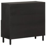 vidaXL Armoire latérale noir 80x33x75 cm bois massif de manguier