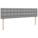 VidaXL Cadre de lit ottoman et matelas gris clair 180x200 cm tissu