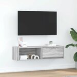vidaXL Meuble TV sonoma gris 100x31x25 5 cm bois d'ingénierie