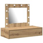 vidaXL Table de Toilette Marron 83 x 40 x 70 cm Bois d'ingénierie