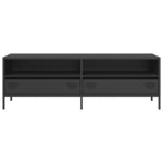 vidaXL Meuble TV noir 135x39x43 5 cm acier laminé à froid