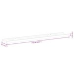 vidaXL Étagères murales 4 Pièces chêne sonoma 115x9x3 cm