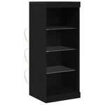 vidaXL Buffet LED Chêne noir 41 x 37 x 100 cm Bois d'ingénierie