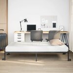 vidaXL Cadre de lit sans matelas pliable noir 100x190 cm acier