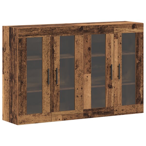 vidaXL Armoires murales 2 Pièces en bois ancien  69 5 x 34 x 90 cm  en bois technique